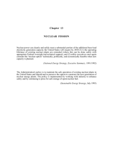 Chapter 13 NUCLEAR FISSION - College of Earth and Mineral