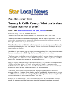 Plano Star-courier > News Truancy in Collin County: What can be