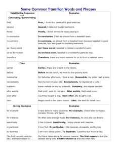 Some Common Transition Words and Phrases