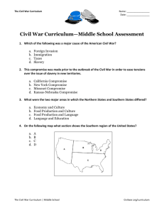 Civil War Curriculum—Middle School Assessment