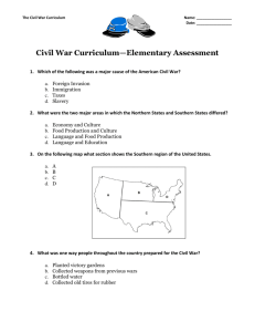 Civil War Curriculum—Elementary Assessment