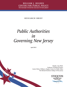 Public Authorities in Governing New Jersey