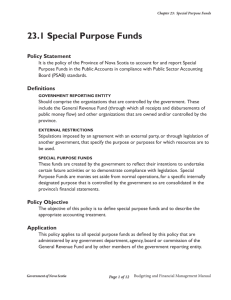 23.1 Special Purpose Funds - Government of Nova Scotia