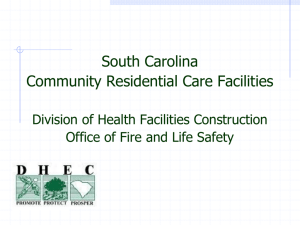 South Carolina Community Residential Care Facilities