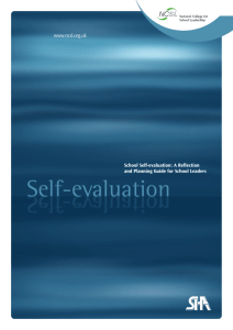School self-evaluation: a reflection and planning guide for school