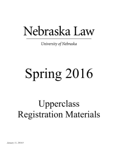 Upperclass Registration Materials - University of Nebraska College