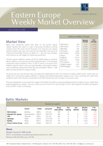 Eastern Europe Weekly Market Overview