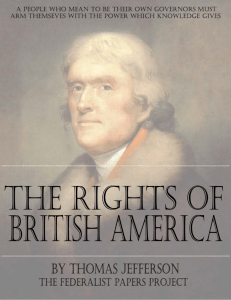 Rights of British America by Thomas Jefferson