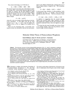 Molecular Orbital Theory of Pentacoordinate Phosphorus