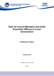 Role of Council Members and Chief Executive Officers in Local