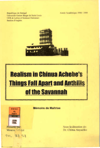 Realism in Chinua Achebe's Things Fall apart AND - BEEP-IRD