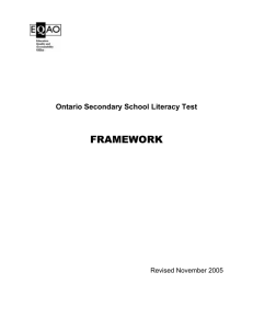 Ontario Secondary School Literacy Test (OSSLT)