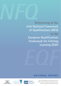 the referencing of the Irish NFQ to the EQF