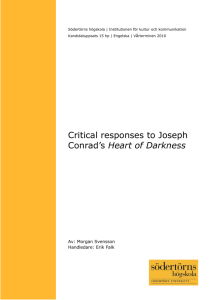 Critical responses to Joseph Conrad's Heart of Darkness Critical
