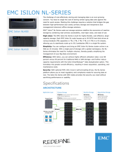 Spec Sheet: EMC Isilon NL Series