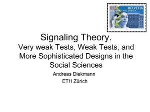 Signaling Theory. Problems and Applications