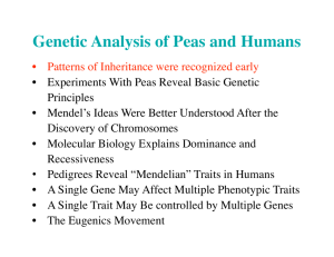 Genetic Analysis of Peas and Humans