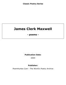 James Clerk Maxwell - poems - Strange beautiful grass of green