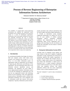 Process of Reverse Engineering of Enterprise Information System