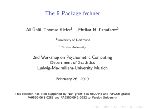The R Package fechner