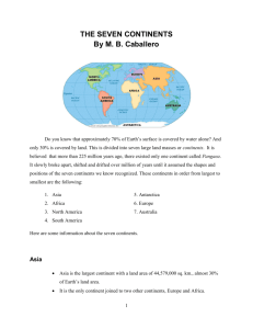 THE SEVEN CONTINENTS By M. B. Caballero
