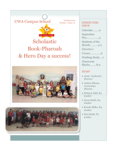 Scholastic Book-Pharoah & Hero Day a success!