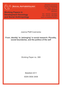 Working Papers in Development Sociology and Social Anthropology