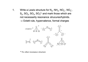 1. Write a Lewis structure for N2, NH3, NO2-, NO3