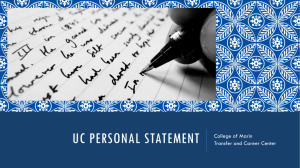 UC Personal statement
