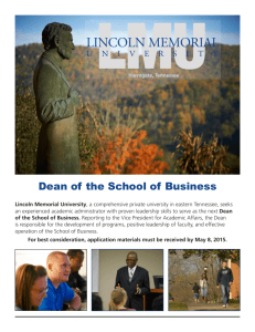 Dean of the School of Business
