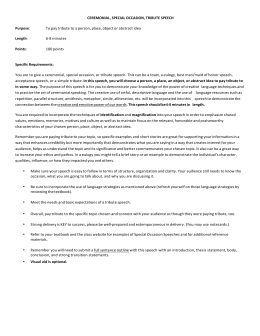 special occasion speech outline