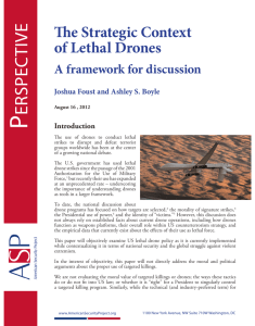 The Strategic Context of Lethal Drones