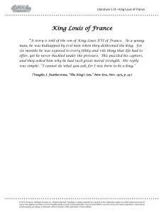 King Louis of France - Latter