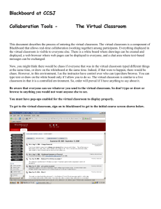 instructions for using the virtual classroom in blackboard