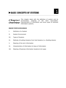 basic concepts of systems