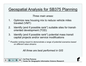 Geospatial Analysis for SB375 Planning