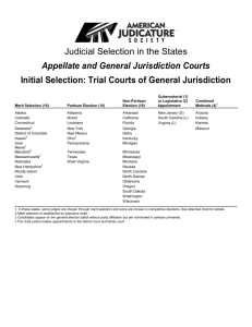 Judicial Selection in the States Appellate and General Jurisdiction