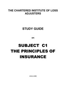 C1 Study Guide - CILA/The Chartered Institute of Loss Adjusters