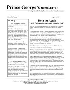 Prince George's NEWSLETTER