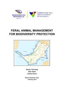 feral animal management for biodiversity protection