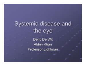 Systemic disease and the eye