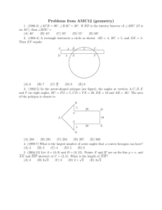 Problems from AMC12 (geometry)