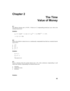 Chapter 2 The Time Value of Money