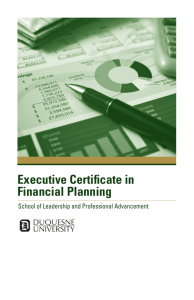 Executive Certificate in Financial Planning