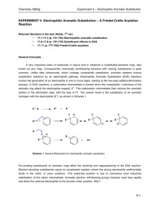 5-1 EXPERIMENT 5: Electrophilic Aromatic Substitution – A Friedel