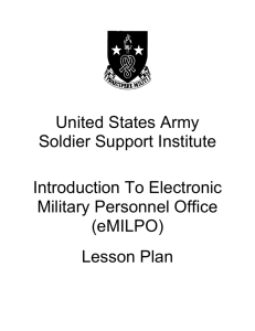 United States Army Soldier Support Institute Introduction To