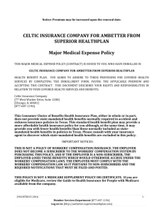 Celtic Insurance Company For Ambetter From Superior Health Plan