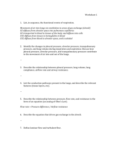 Worksheet 1 1. List, in sequence, the functional events of respiration