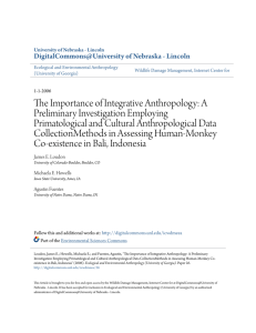 The Importance of Integrative Anthropology