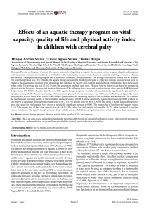 Effects of an aquatic therapy program on vital capacity, quality of life